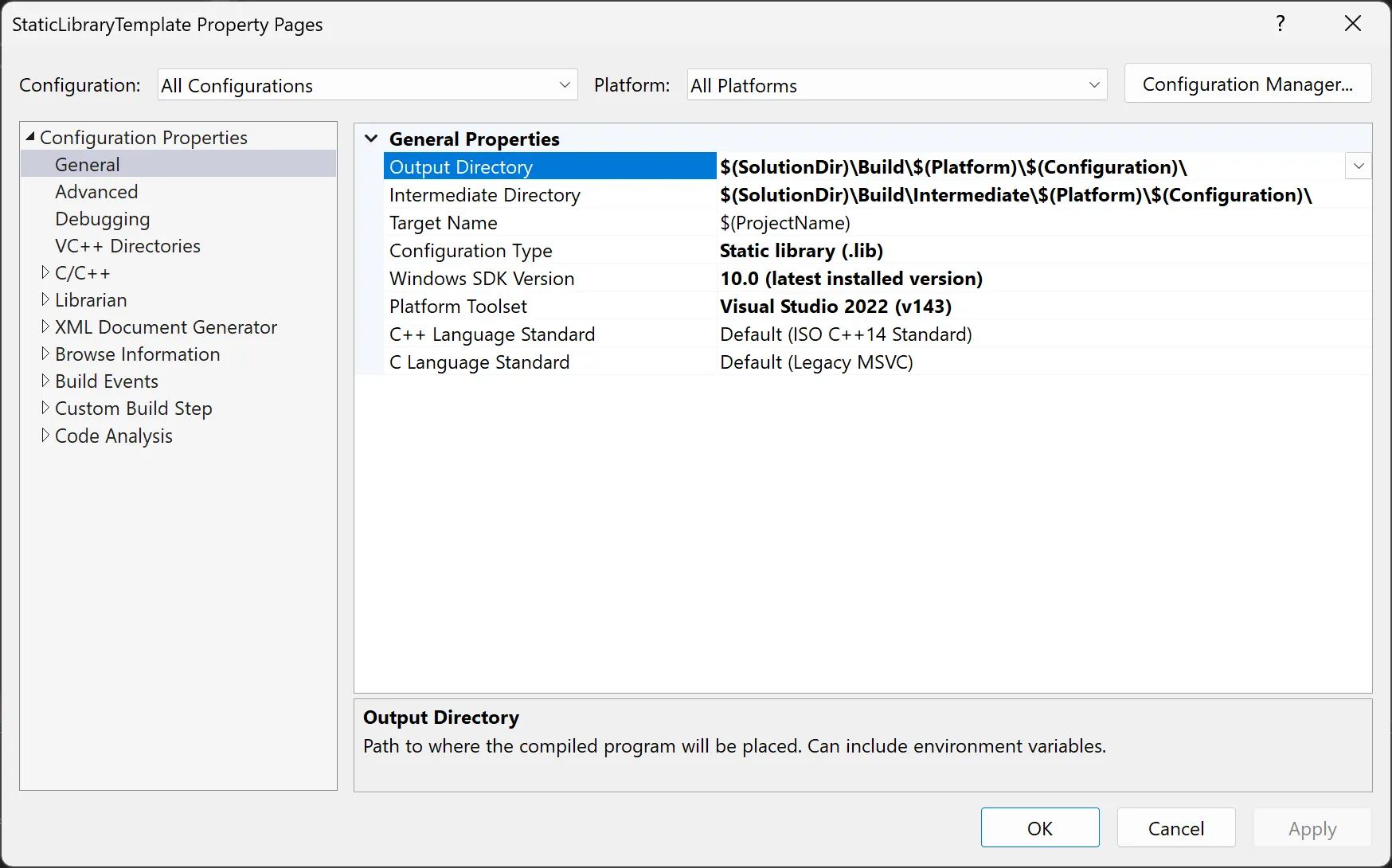Updated Output Directories