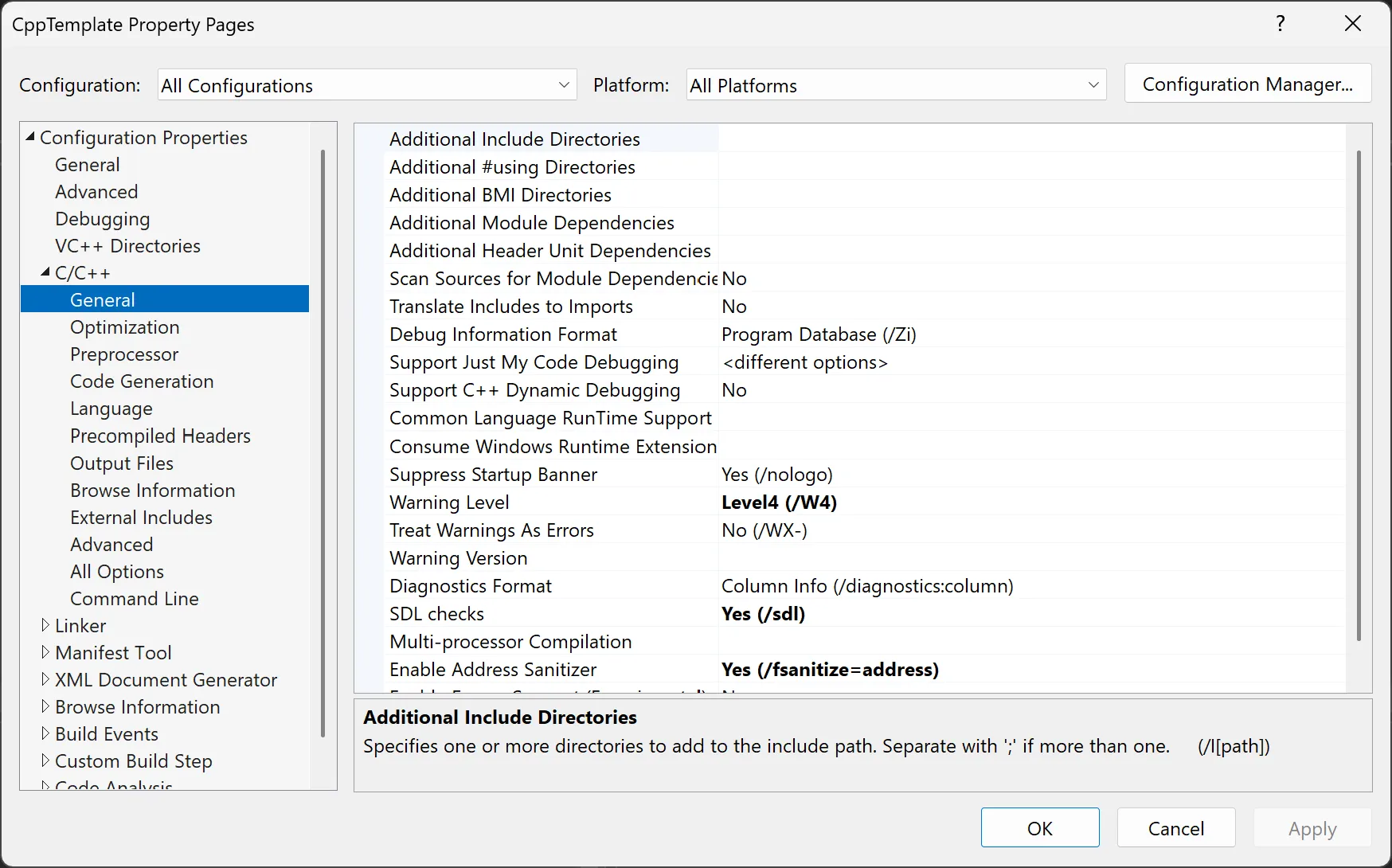 Example update build hardening