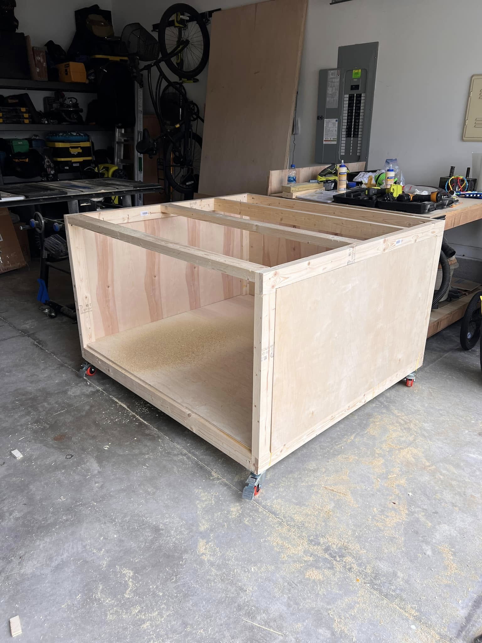 CNC cabinet with side panels installed