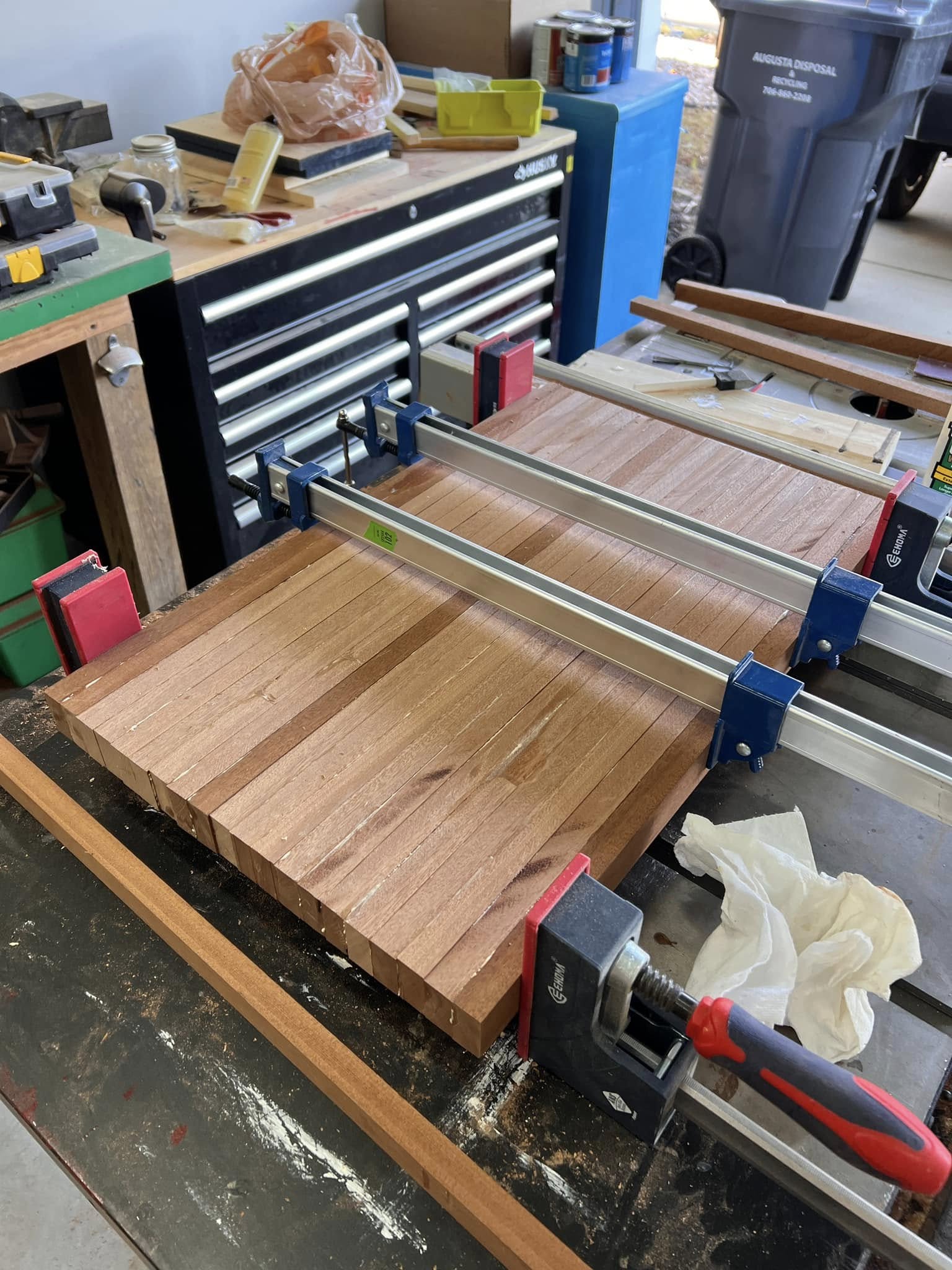 Cutting board during glue-up