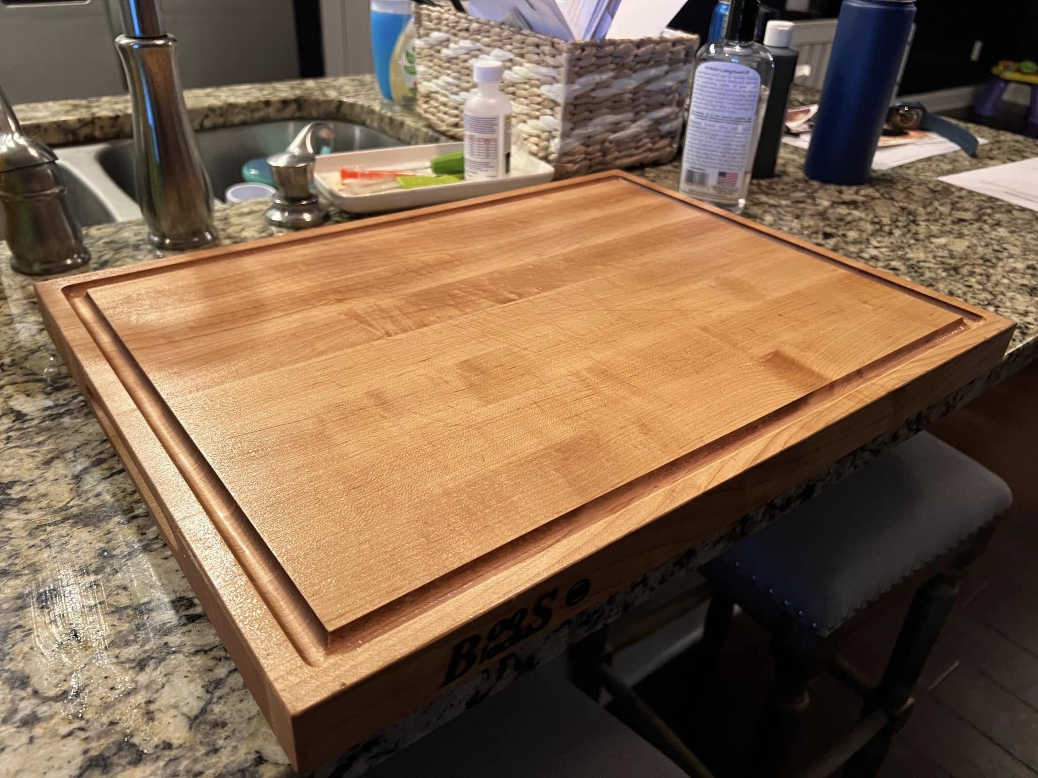 Finished hardwood cutting board