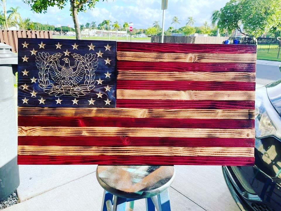Warrant officer wooden flag