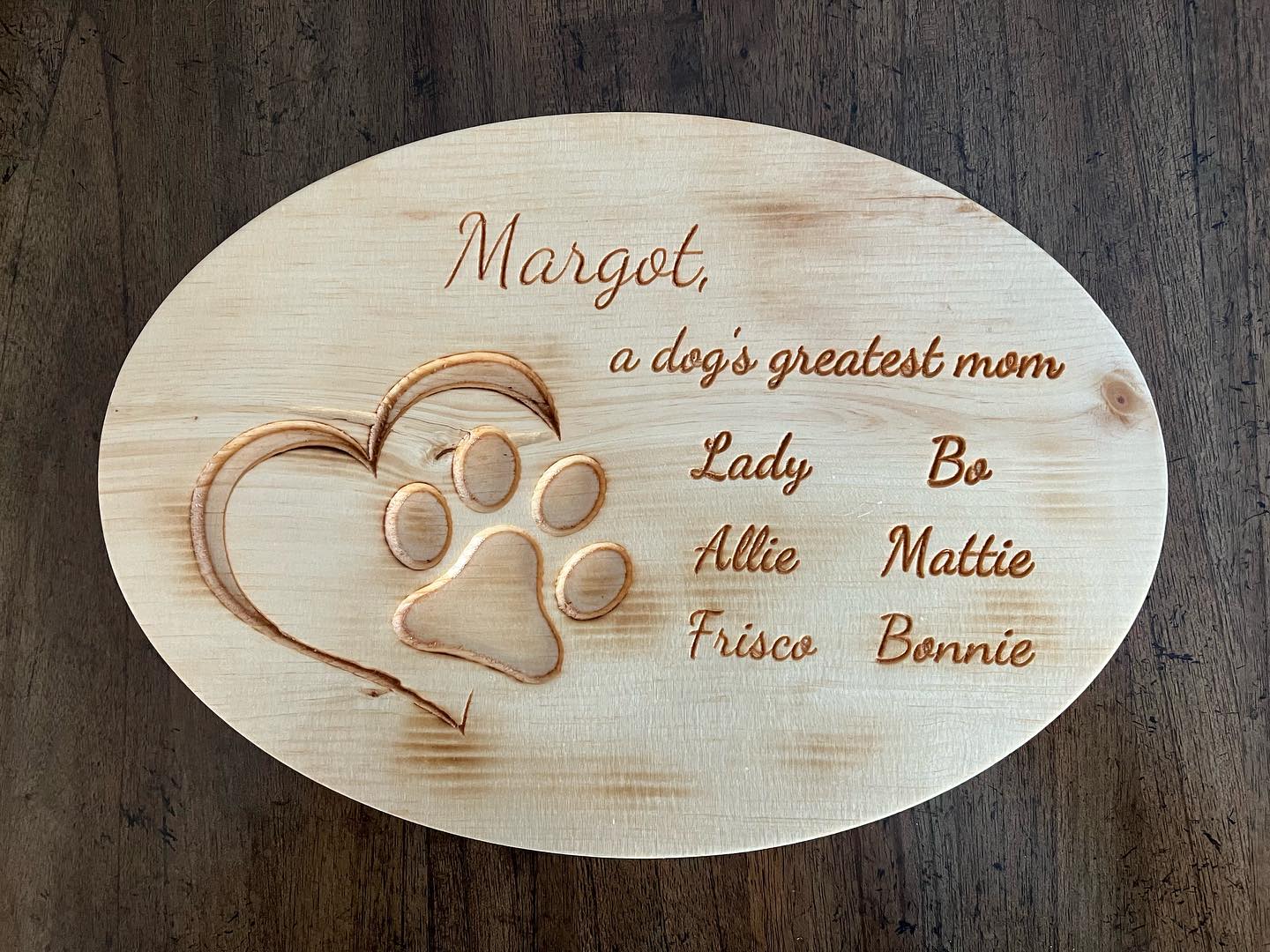 Wooden Margo puppies piece
