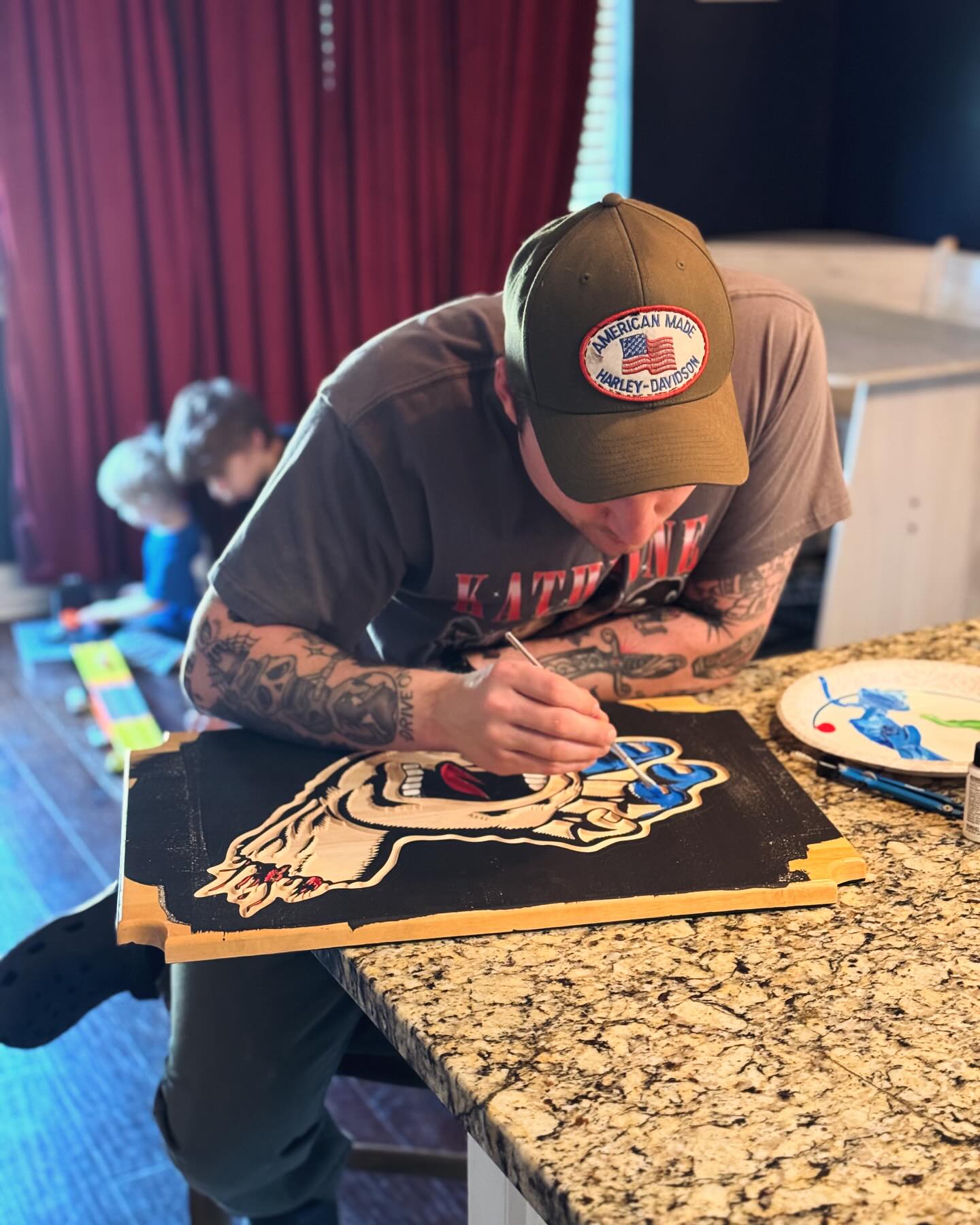 Woodworking painting project