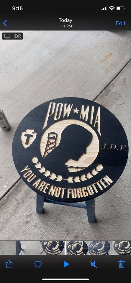 POW/MIA plaque work in progress