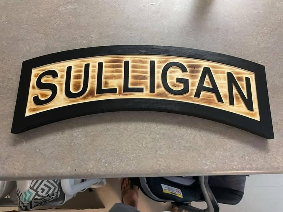 Custom wooden Sulligan tab