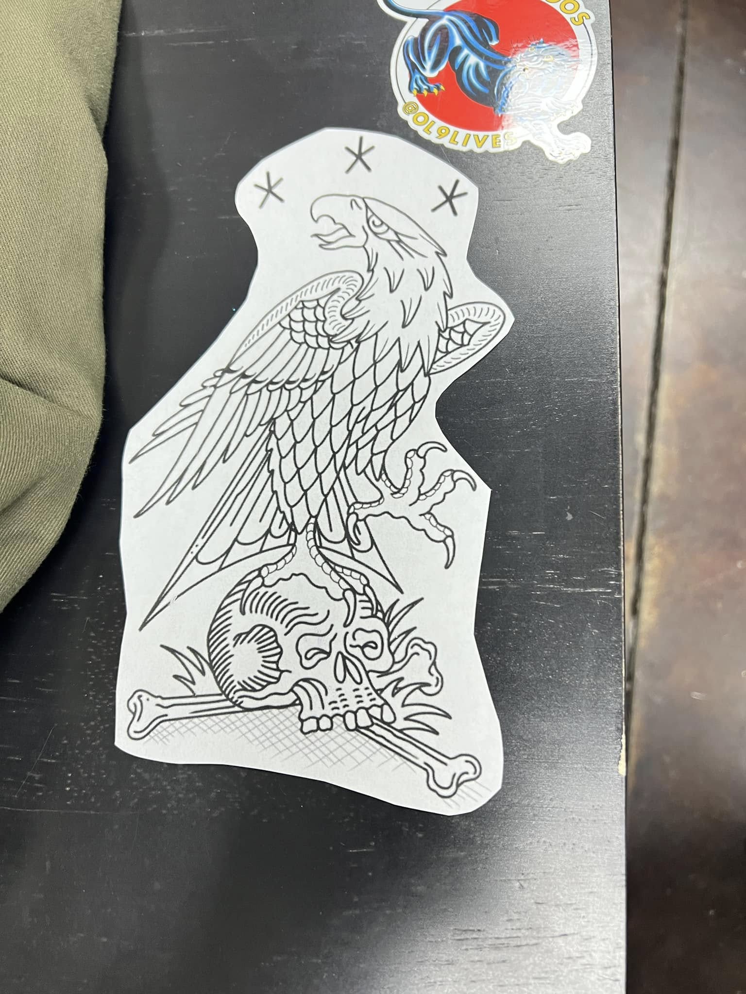 Tyson's original eagle stencil